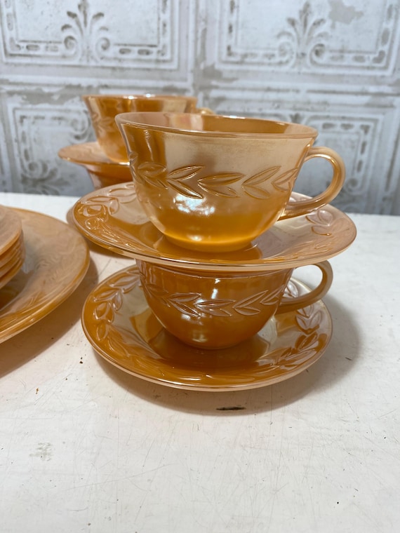 Fireking ファイヤーキング vintage オレンジ 皿 8点 set Fireking ファイヤーキング vintage オレンジ 皿 8点 set Fireking