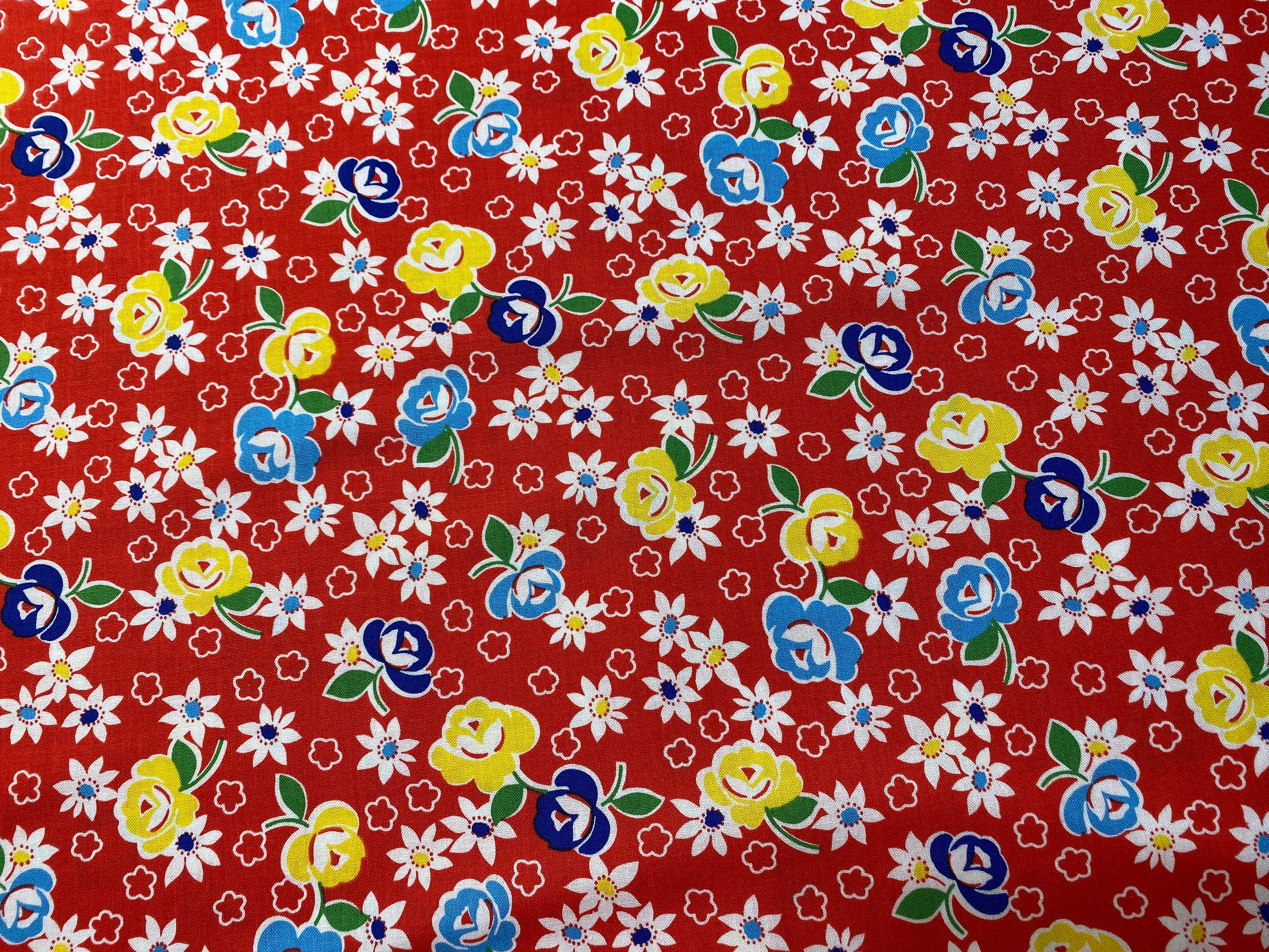 Tela Sugarcube de Whistler Studios para Windham Fabrics, cortada a medida, media yarda, cuarto de grasa, vintage, retro, años 30, saco de forraje, floral n.° 52734