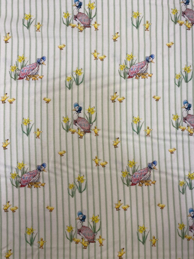 Fabric, Peter Rabbit and Friends, Duck Stripe by Beatrix Potter for ...