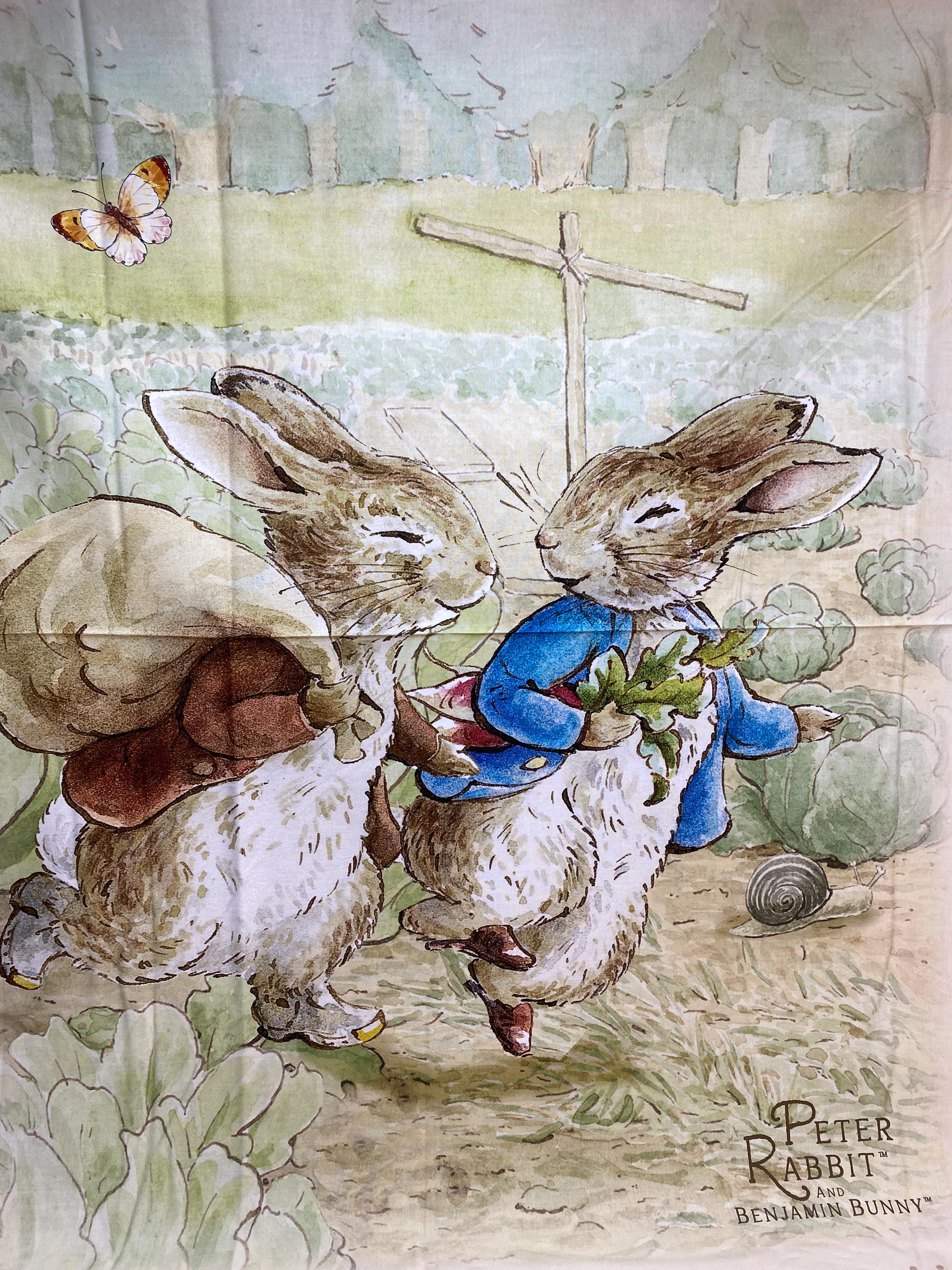 Fabric, Peter Rabbit™ and Benjamin Bunny™ Collection, Panel, BEATRIX ...