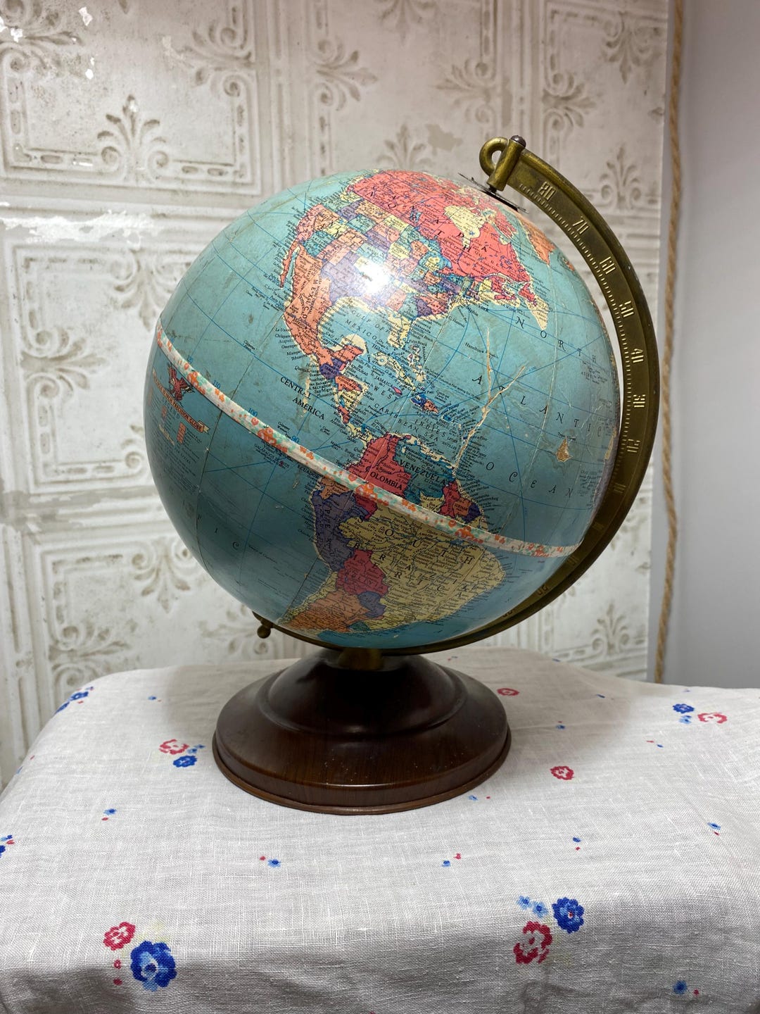 Vintage Replogle 10 Inch World Globe, Spinning, 1950s, Small - Etsy