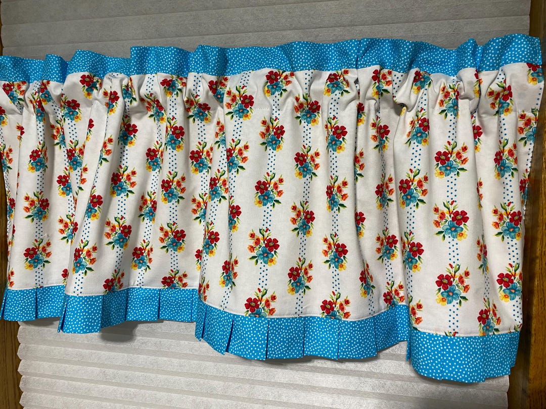 A. Valance, Window Topper, Floral Print by Pioneer Woman, Petal Party ...
