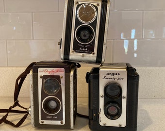 Vintage Camera, sold individually , Kodak Duaflex, Argus Seventy Five, photography, decor, collectible