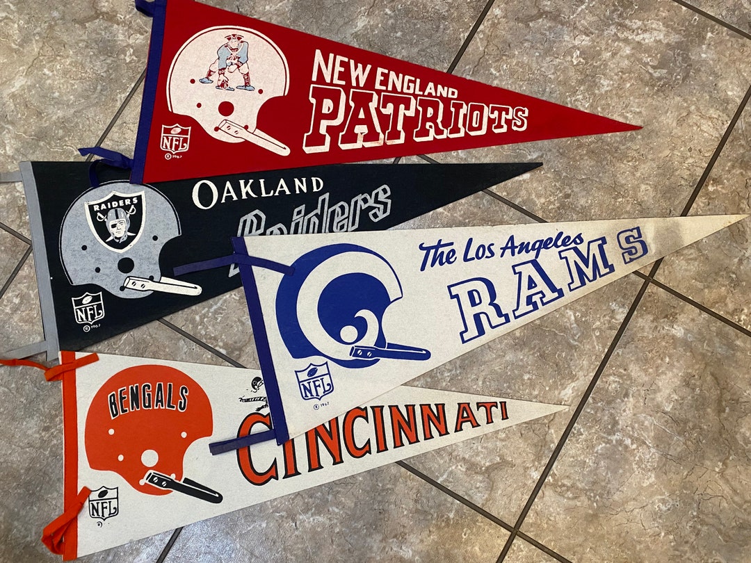 Vintage Felt Pennant, Banner, Sold Individually, NFL, Oakland Raiders ...