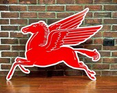 Mobil Pegasus Horse Gas Aluminium Sign Heavy Gauge High Quality