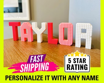 Personalized Brick Name, Large Brick Letters for Kids,  Brick Boy Bedroom Gift Boy Gift, Desk Nursery, Kid&#39;s Room Decor, Boy Birthday Gift