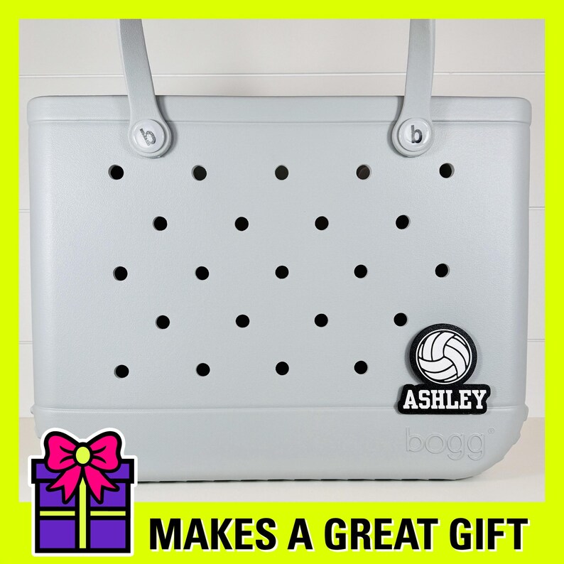 Personalized Bogg Bag Volleyball Tags, Volleyball Bogg Bag Charms, Bogg