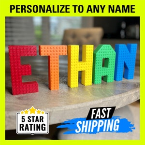 Personalized Brick Name, 3D Printed Name, Customizable Colors, Unique Gift Idea, Colorful Letters, Personalized Gift, Birthday Name