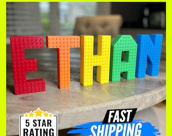 Personalized Brick Name, 3D Printed Name, Customizable Colors, Unique Gift Idea, Colorful Letters, Personalized Gift, Birthday Name