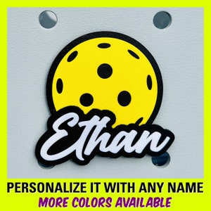Personalized 3D Pickleball Bogg Bag Tag, Custom Pickleball Bogg Bag Charm, Pickleball Mom Bogg Bag Custom Name Tag, Bogg Button Pickleball