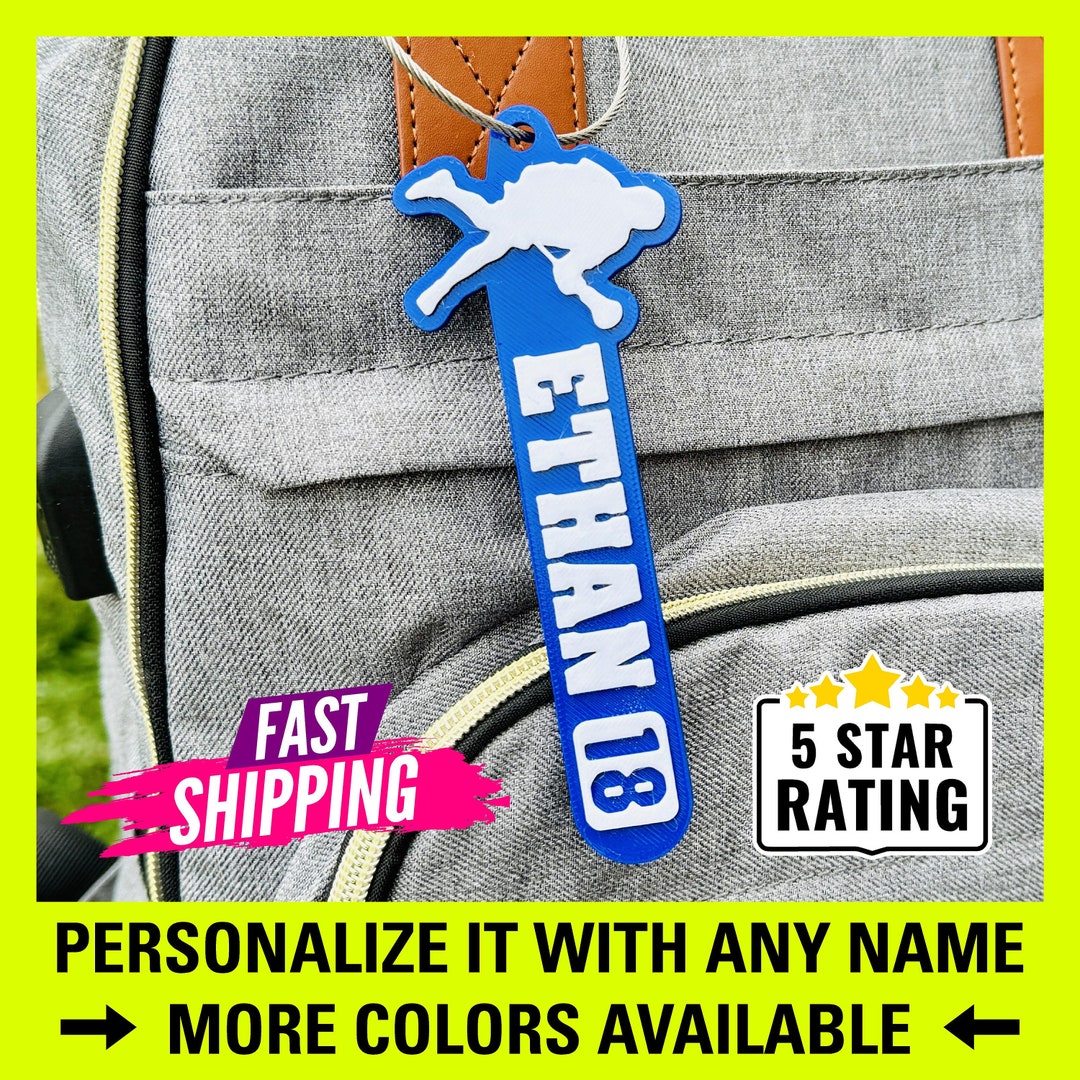 Personalized Lacrosse Keychain, Lacrosse Bag Tag, Custom Lacrosse Name