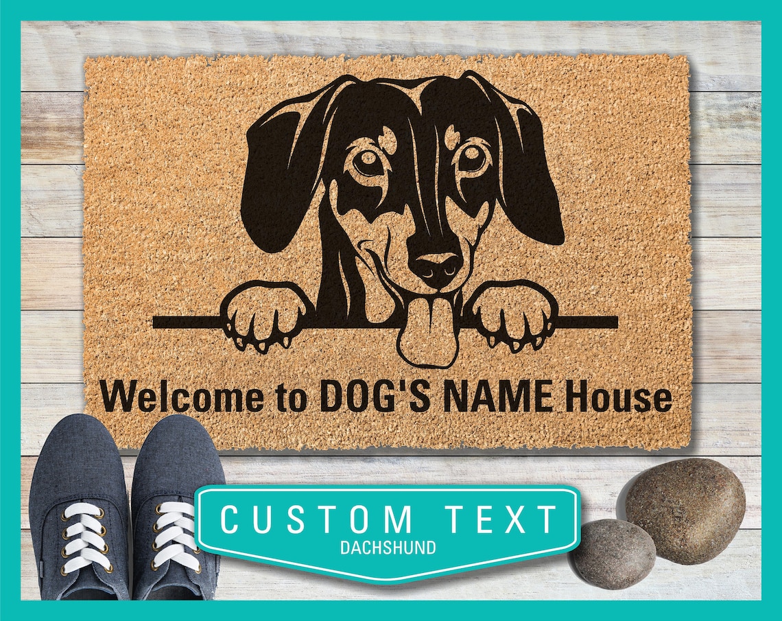 Dachshund Custom Doormat Home Decor Doormat Etsy