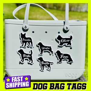 Bogg Bag Personalized Dog Bag Tags, Dog Bogg Bag Charms, Bogg Bag Dog Buttons, Bogg Bag Dog Breed, Dog Name Bogg Tote Charm, Bogg Dog Breed