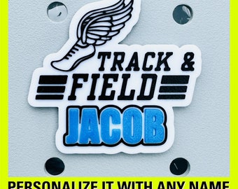 Personalized 3D Track Bogg Bag Tag, Custom Track Bogg Bag Charm, Track Mom Bogg Bag Custom Tag, Bogg Bag Track & Field Name Tag, Track Mom