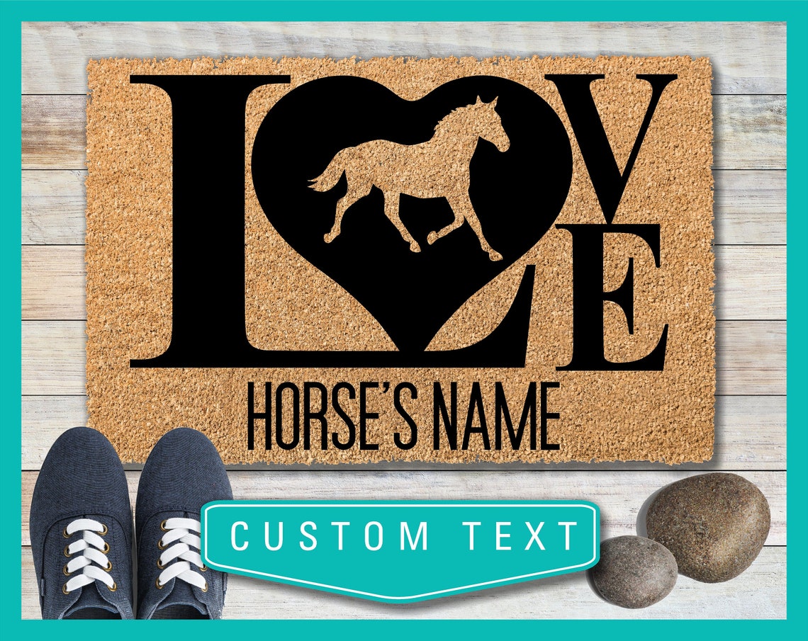Horse Custom Doormat Home Decor Door Mat Etsy