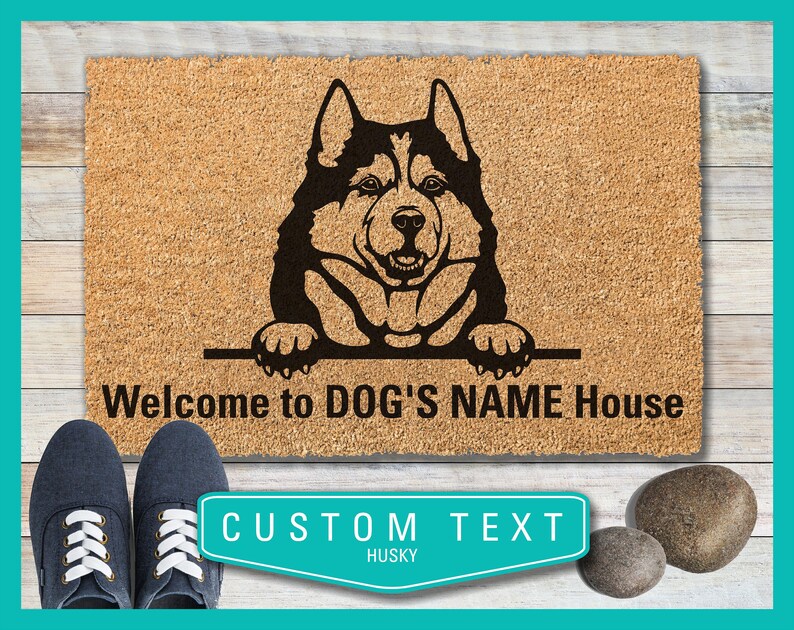 Husky Custom Doormat Home Decor Door Mat Etsy