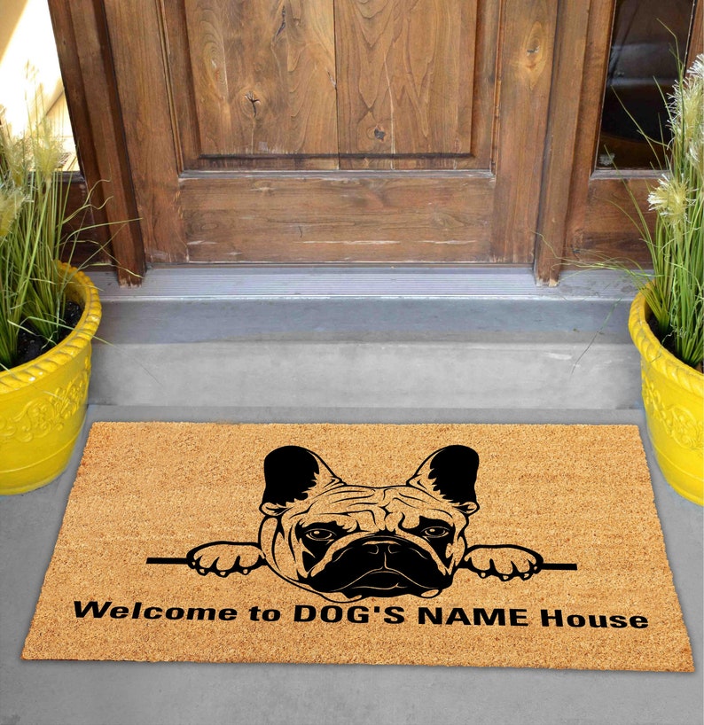French Bulldog Custom Doormat Home Decor Door Mat Etsy