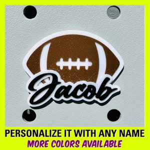 Personalized 3D Football Bogg Bag Tag, Custom Football Bogg Bag Charm, Football Mom Bogg Bag Custom Name Tag, Bogg Bag Football Name Bag Tag