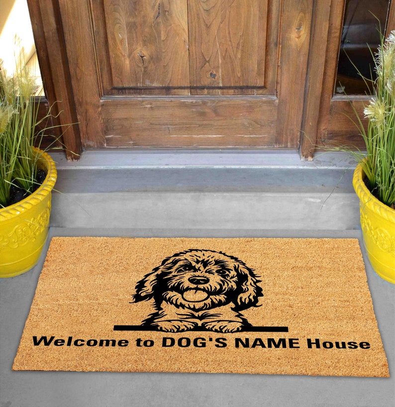 Goldendoodle Custom Doormat Home Decor Door Mat Etsy