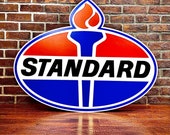 Standard Oil Gas Aluminium Sign Heavy Gauge High Quality