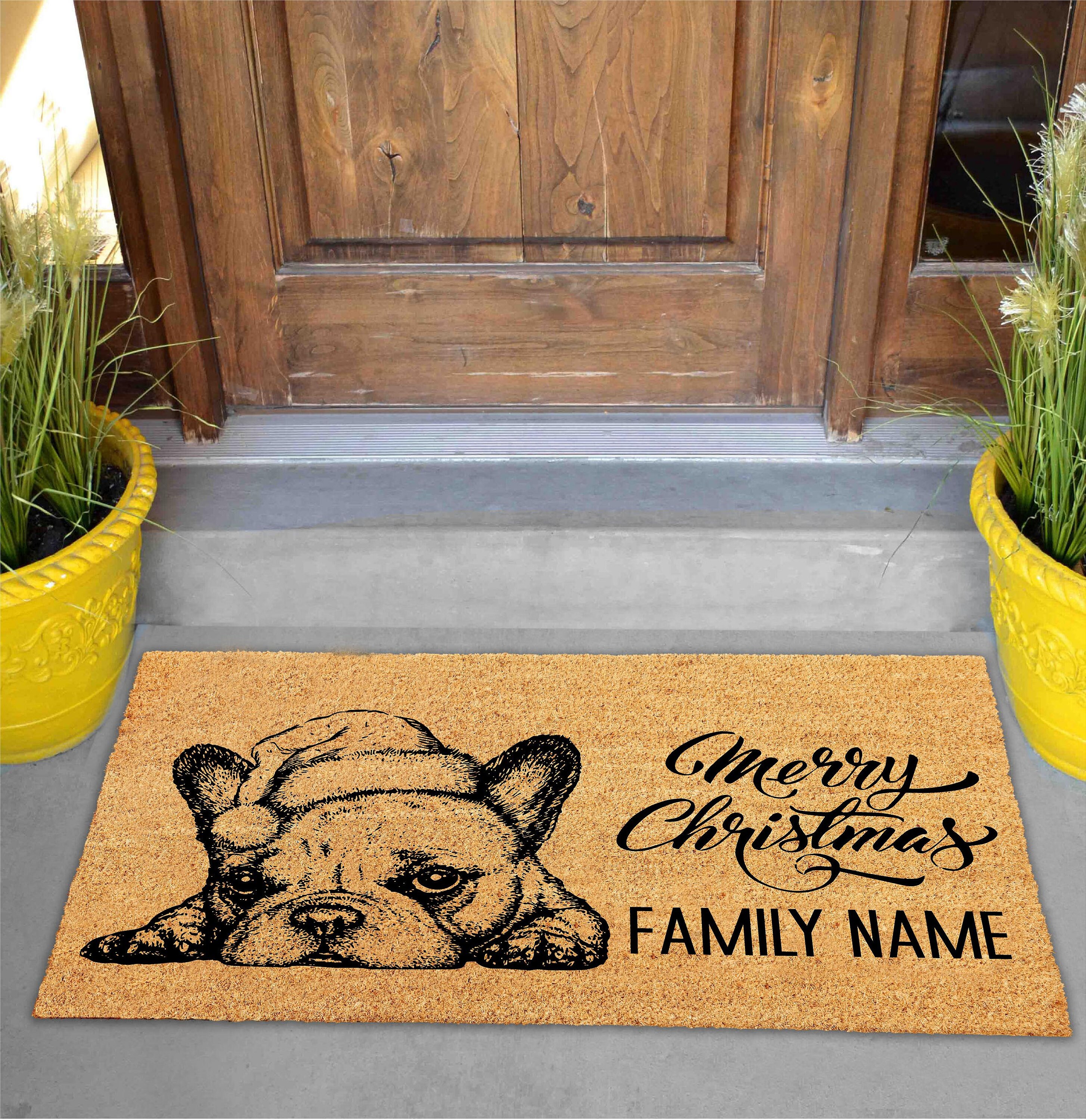 French Bulldog Custom Doormat French Bulldog Door mat Etsy