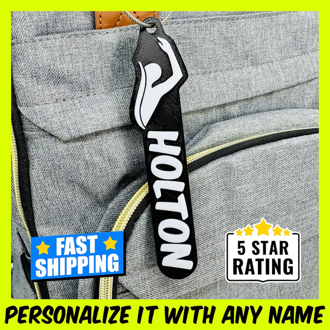Personalized Swimming Name Tag, Swimmer Keychain, Custom Swimming