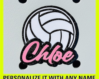 Personalized 3D Volleyball Bogg Bag Tag, Custom Volleyball Bogg Bag Charm, Volleyball Mom Bogg Bag Custom Name Tag, Bogg Bag Volleyball Tag