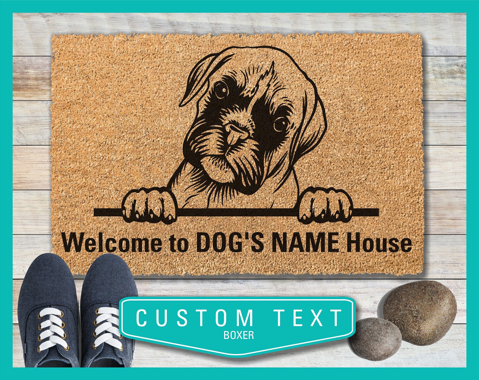 Boxer Custom Doormat Home Decor Door mat Etsy