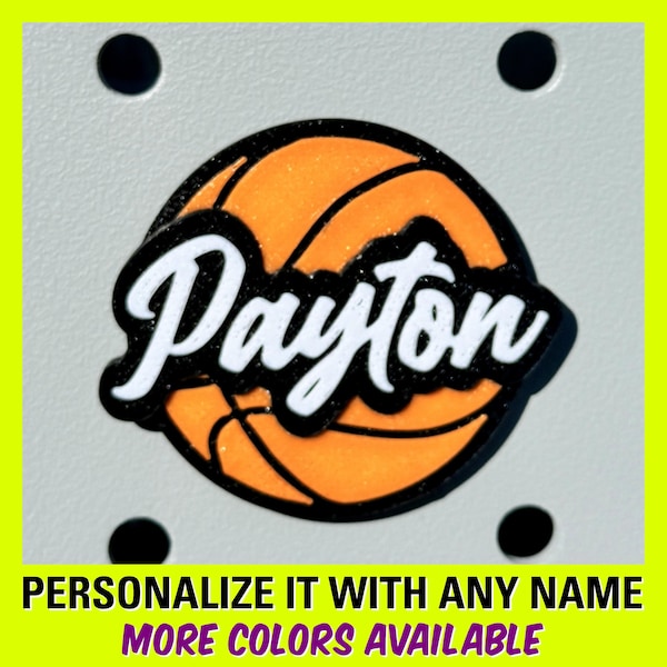 Personalized 3D Basketball Bogg Bag Tag, Custom Basketball Bogg Bag Charm, Basketball Mom Bogg Bag Custom Name Tag, Bogg Bag Basketball Tag
