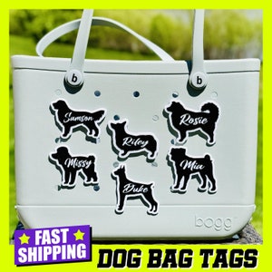 Bogg Bag Personalized Dog Bag Tags, Dog Bogg Bag Charms, Bogg Bag Dog Buttons, Bogg Bag Dog Breed, Dog Name Bogg Tote Charm, Bogg Dog Breed