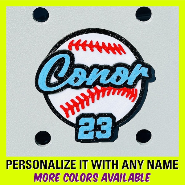 Personalized 3D Baseball Bogg Bag Tag, Custom Baseball Bogg Bag Charm, Baseball Mom Bogg Bag Custom Name Tag, Bogg Bag Baseball Name Tag
