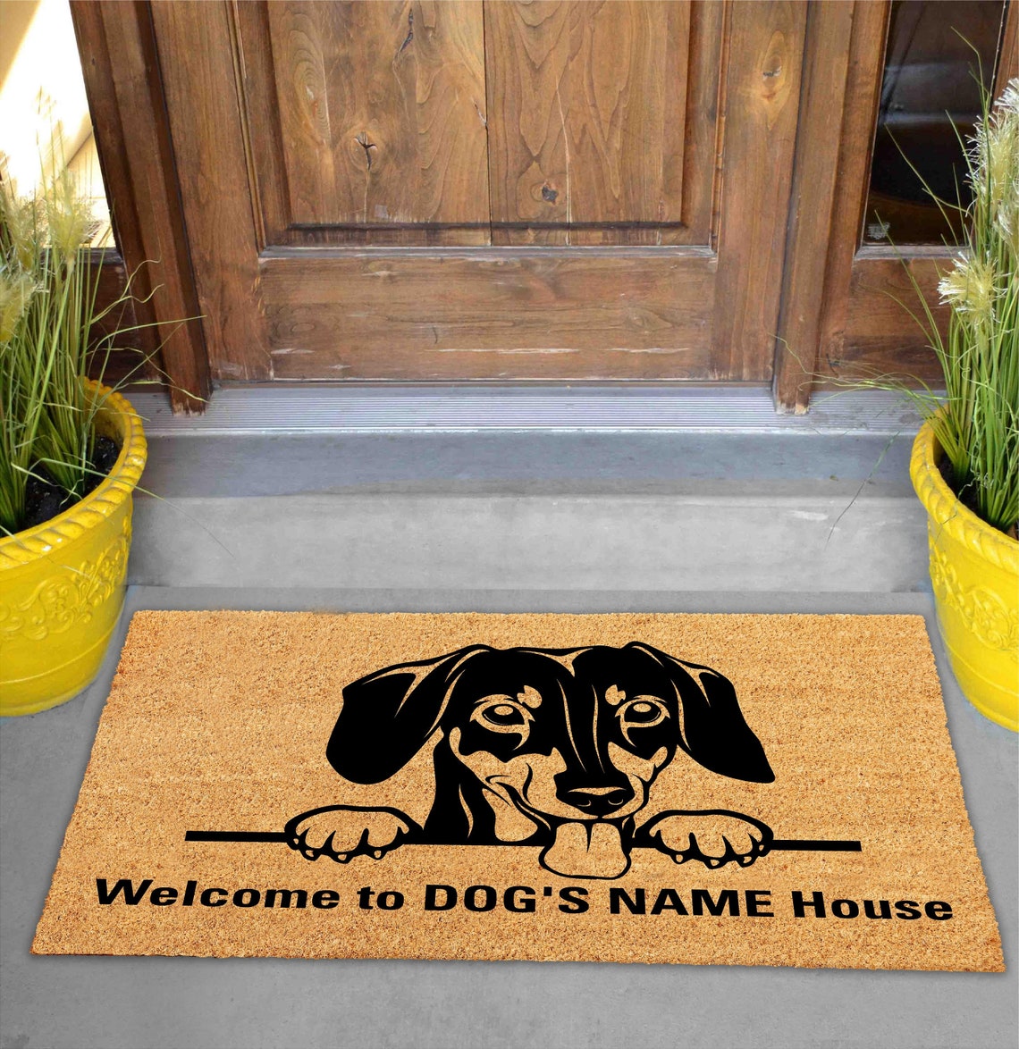 Dachshund Custom Doormat Home Decor Doormat Etsy