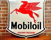 Mobil Oil Gas Horse Heavy Gauge Aluminium Sign
