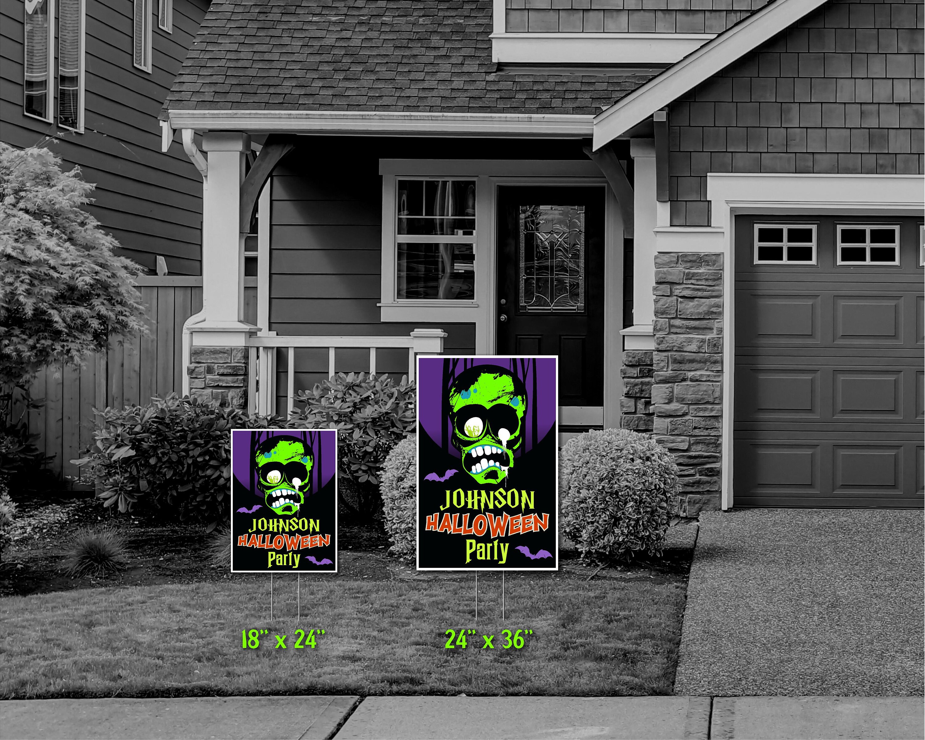 Custom Halloween Yard Sign Halloween Sign Halloween Decor Etsy