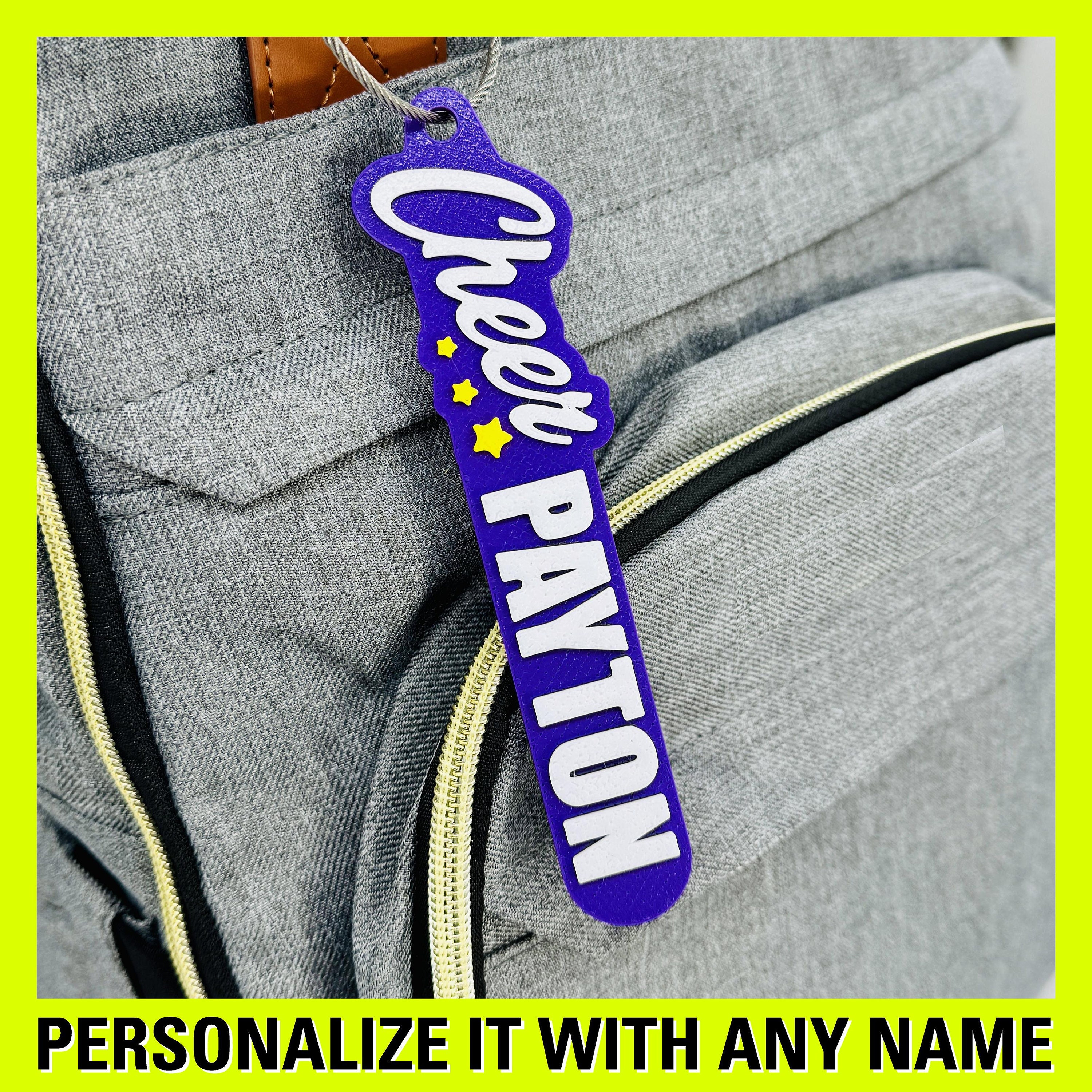 Personalized Cheer Keychain, Bag Cheer Name , Custom Cheer Keyring ...