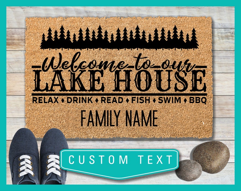 Lake House Custom Doormat Home Decor Doormat Etsy