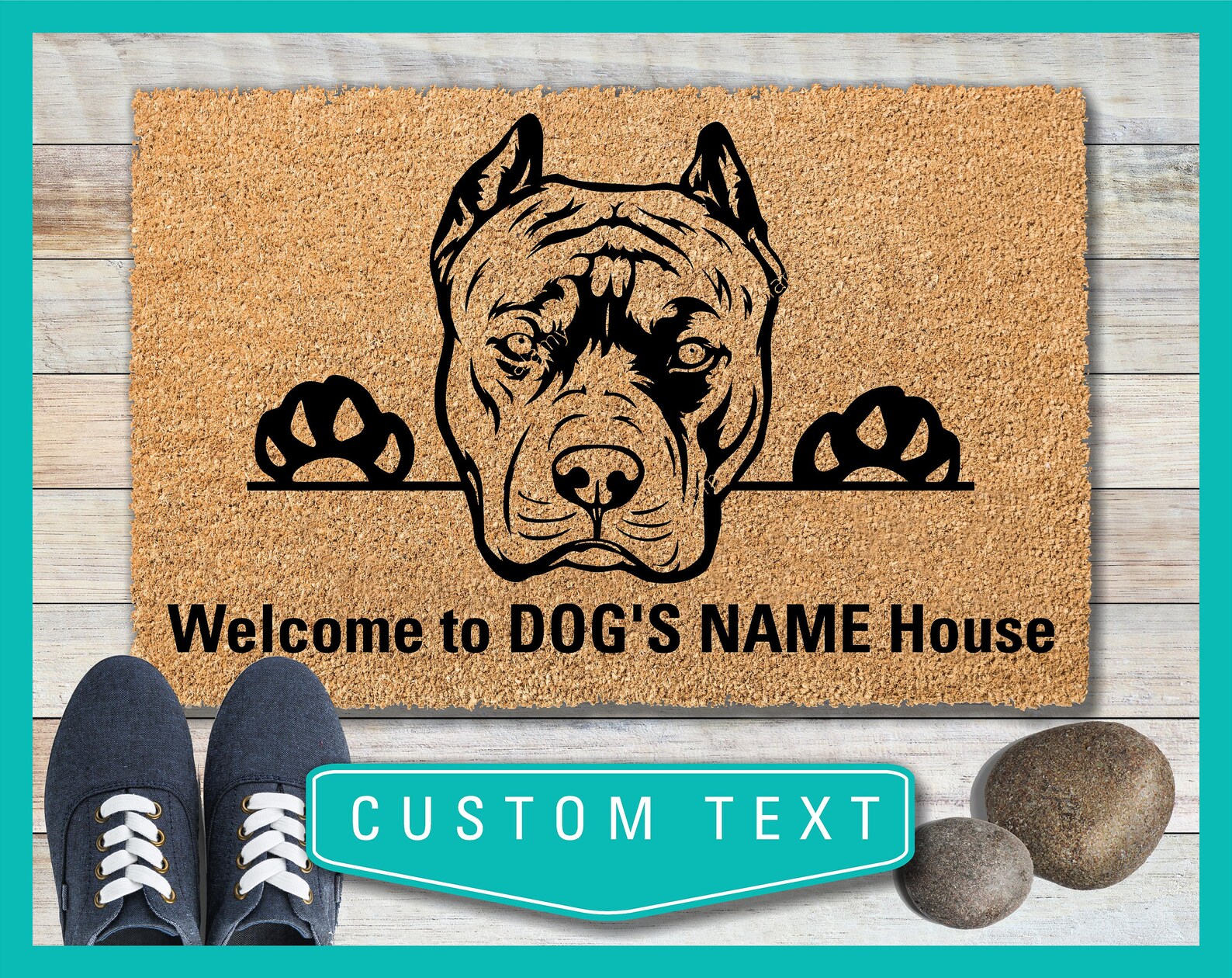 Pitbull Custom Doormat Home Decor Door mat Etsy