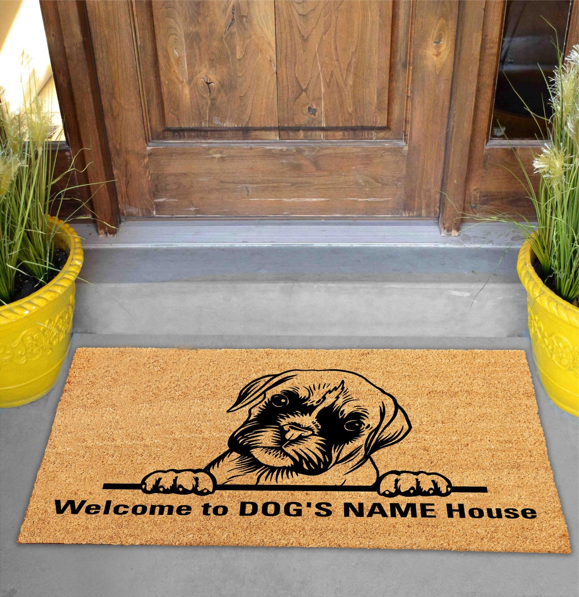 Boxer Custom Doormat Home Decor Door Mat Etsy