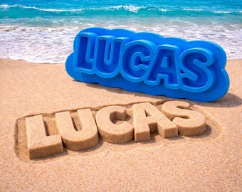 Personalized Name Sand Mold, Custom Beach Toy, Sensory Play Name Stamp, Sandbox & Play Dough, Cruise Kids Sand Toy