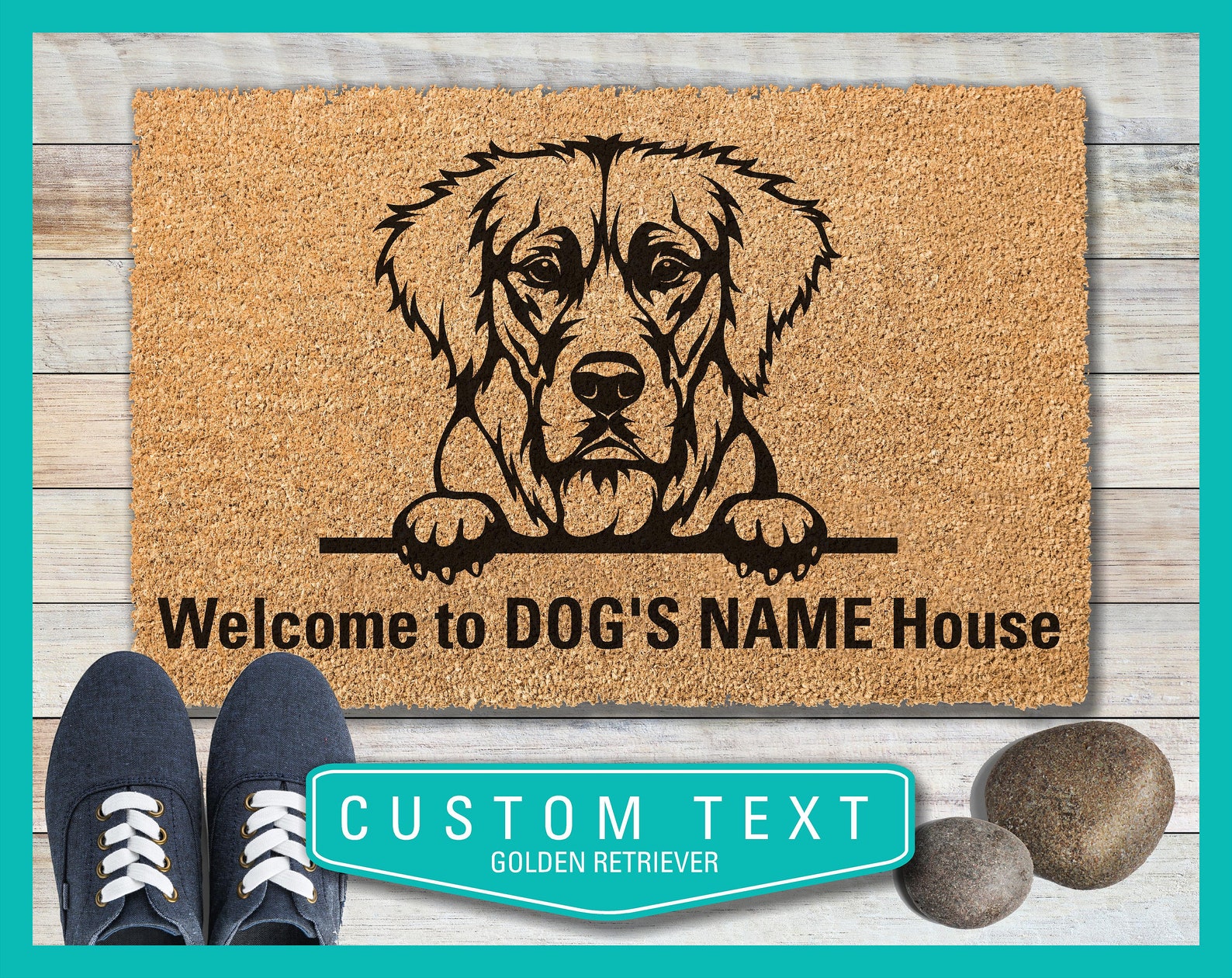 Golden Retriever Custom Doormat Home Decor Door Mat Etsy