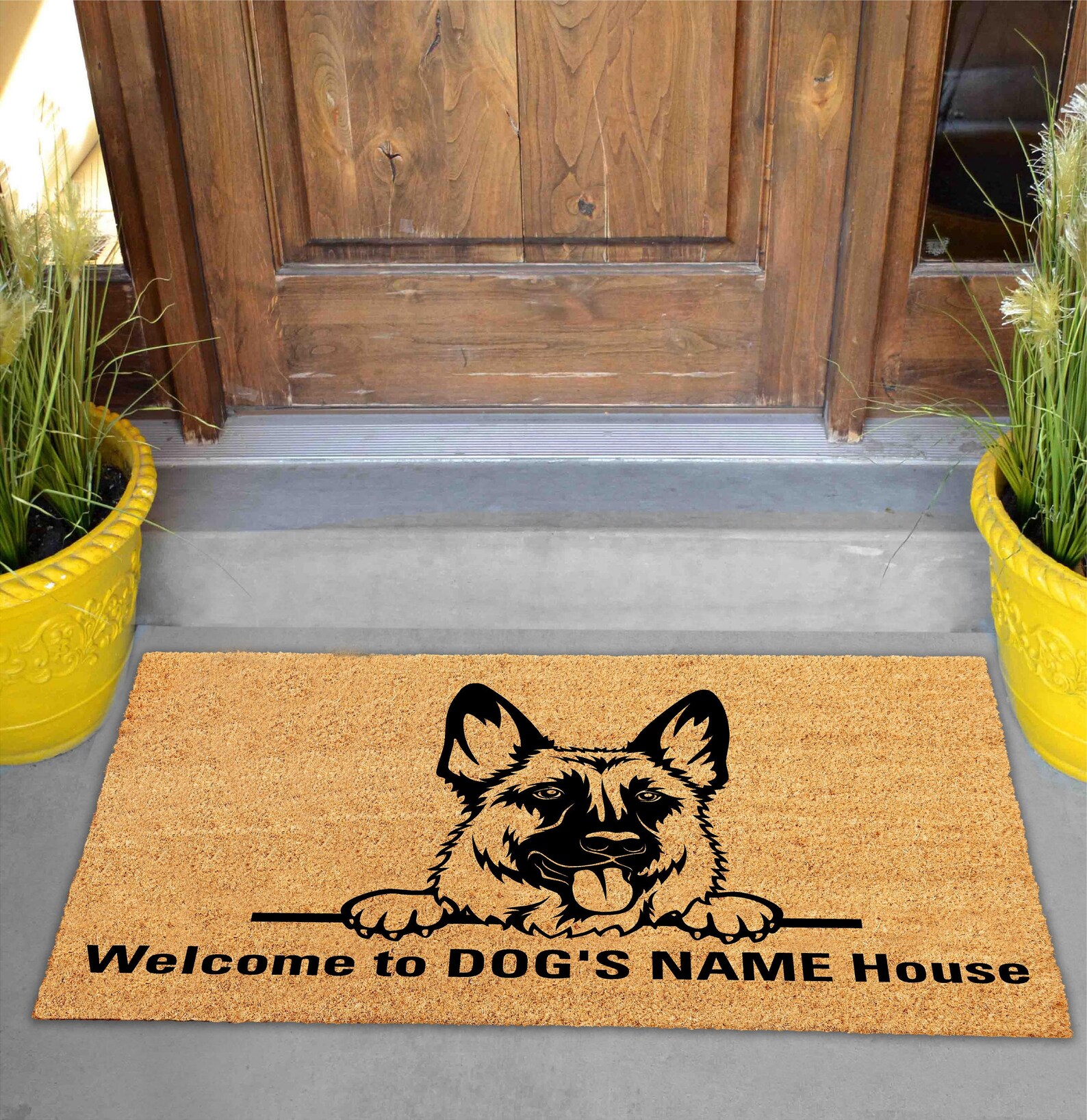 German Shepherd Custom Doormat Home Decor Door Mat Etsy