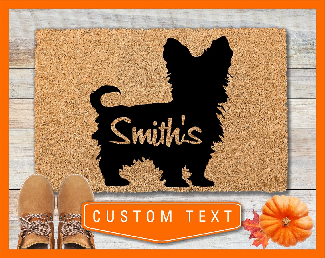 Yorkshire Terrier Custom Doormat Home Decor Door Etsy