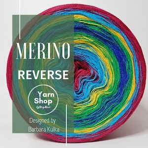 Gradient Mr003 Reverse Yarn Cake Pure Merino Extrafine Superwash 13-65-14-7-39