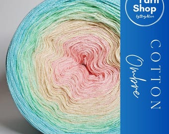 Gradient Co012 Ombre Garn Cake Ren Bomull Extrafin 34-12-66-85