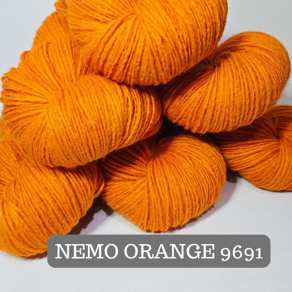 Nemo Yarn - ORANGE - 9691 Alpaca / Wool / Acrylic - Etsy Israel