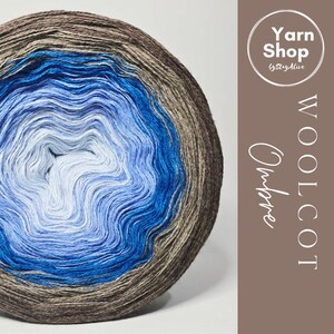 Gradient WO016 Ombre Yarn Cake Woolcot Extrafine 8-9-10-11-13