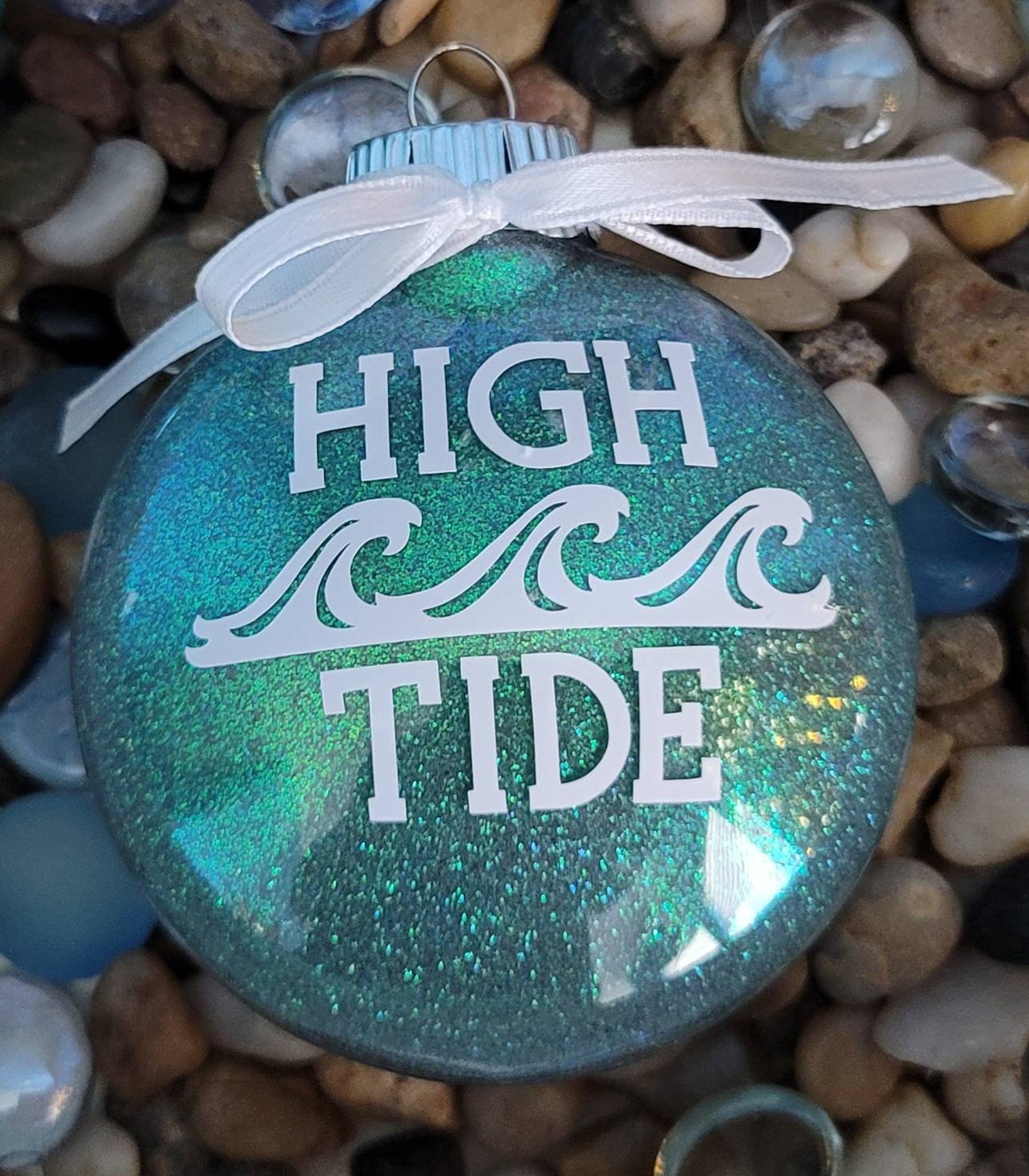 Summer Theme Tree Ornament/beach Themed Ornament/summer Tree Ornament Set/beach Glitter Tree