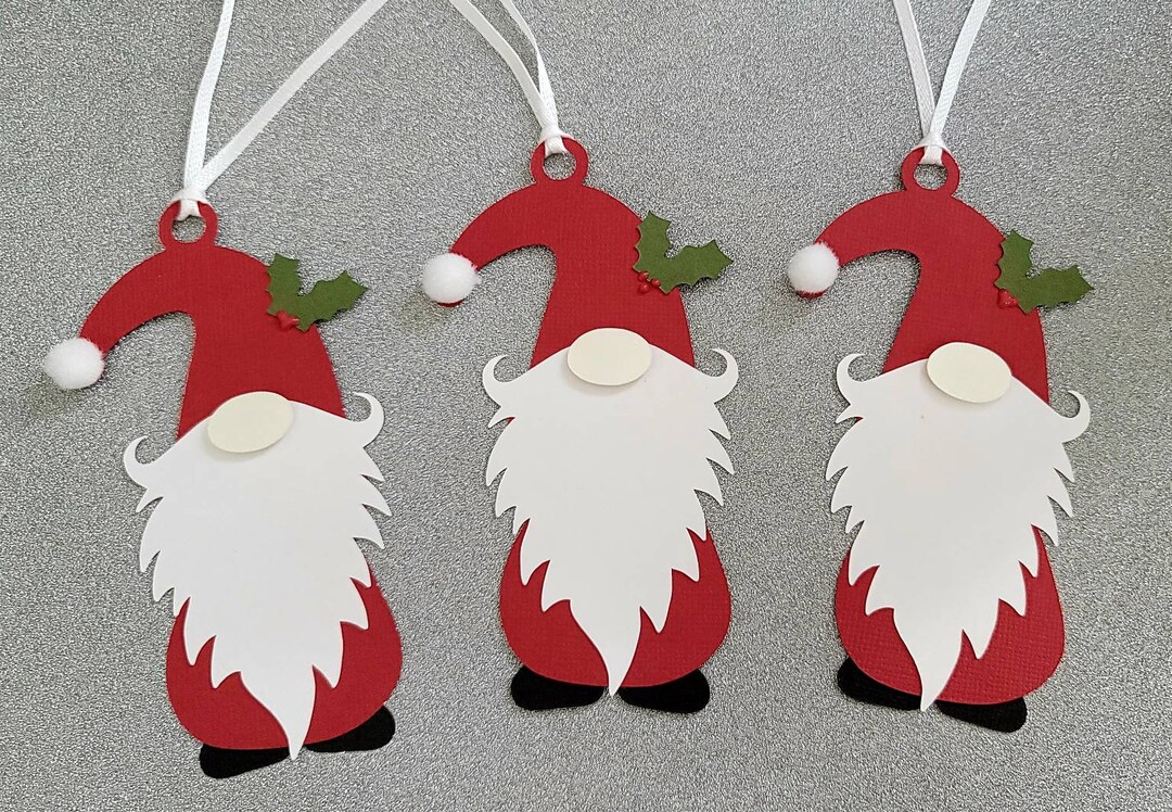 Handmade Santa Gnome Gift Tags, Christmas Holiday Set of 8 - Etsy