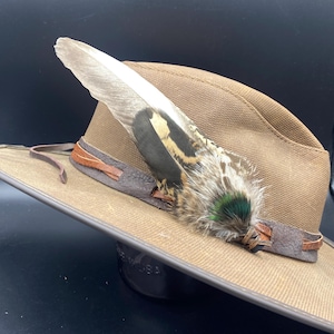 Peacock Feather Hat Clip: Handmade Boho Western Hatband