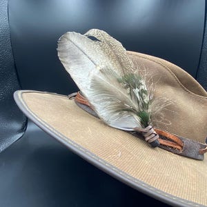 Handmade Feather Hat Clip: Boho Western Hatband Decoration